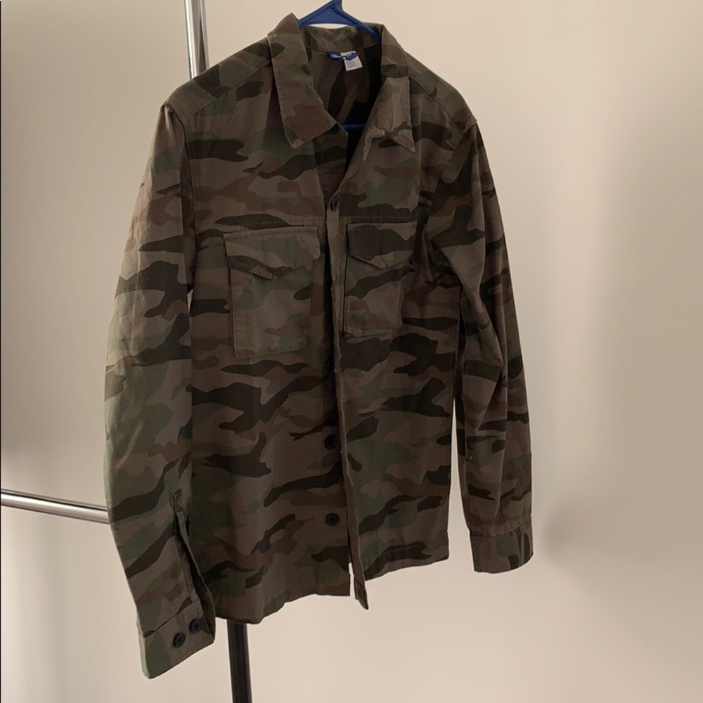Camo button down shirt